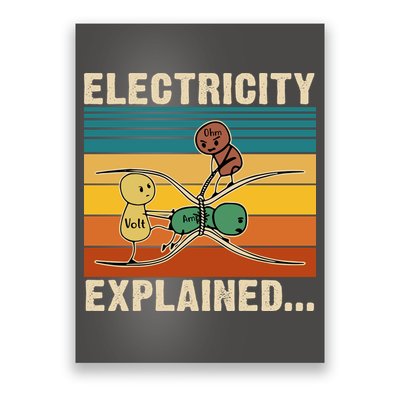 Electricity Explained Funny Gift Poster