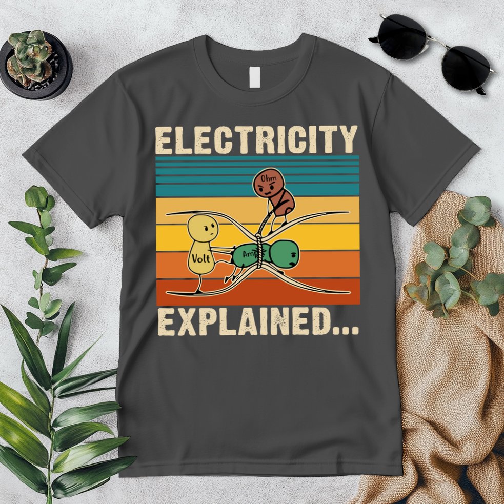 Electricity Explained Funny Gift Premium T-Shirt