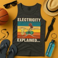Electricity Explained Funny Gift Tank Top