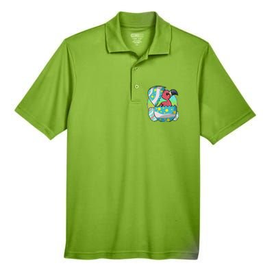 Easter Egg Flamingo Kawaii For Flamingo Lover Funny Gift Men's Origin Performance Pique Polo