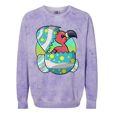 Easter Egg Flamingo Kawaii For Flamingo Lover Funny Gift Colorblast Crewneck Sweatshirt