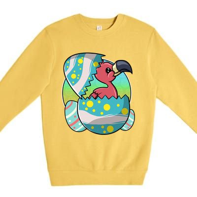 Easter Egg Flamingo Kawaii For Flamingo Lover Funny Gift Premium Crewneck Sweatshirt