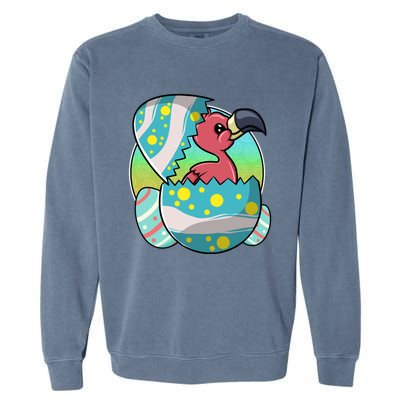 Easter Egg Flamingo Kawaii For Flamingo Lover Funny Gift Garment-Dyed Sweatshirt