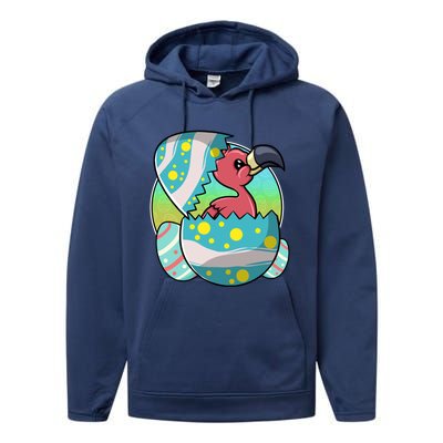 Easter Egg Flamingo Kawaii For Flamingo Lover Funny Gift Performance Fleece Hoodie