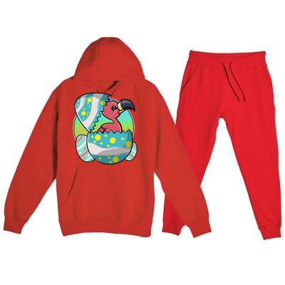 Easter Egg Flamingo Kawaii For Flamingo Lover Funny Gift Premium Hooded Sweatsuit Set