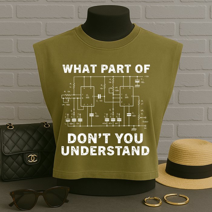 Electrical Engineer Funny Engineering Sarcasm Garment-Dyed Women's Muscle Tee
