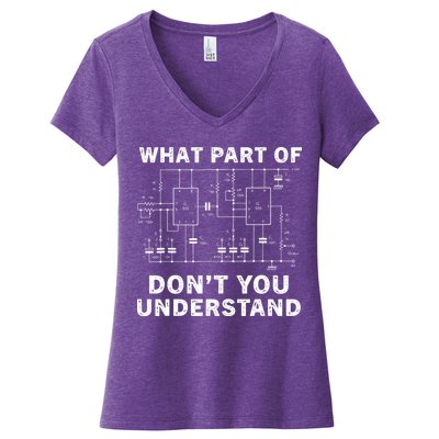 Electrical Engineer Funny Engineering Sarcasm Women's V-Neck T-Shirt