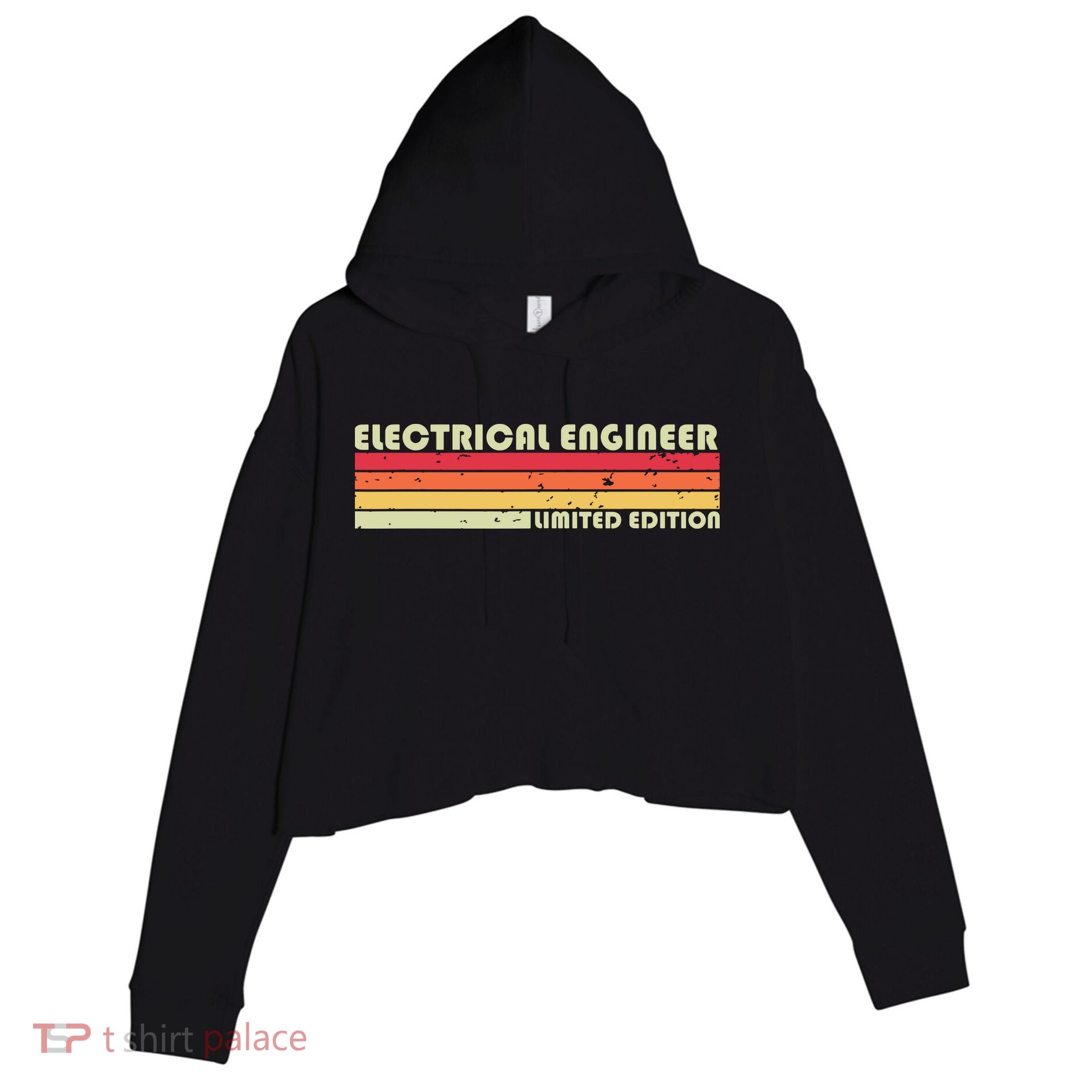 ELECTRICAL ENGINEER Funny Job Title Birthday Worker Idea Crop Fleece Hoodie