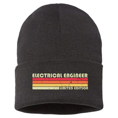 ELECTRICAL ENGINEER Funny Job Title Birthday Worker Idea Sustainable Knit Beanie