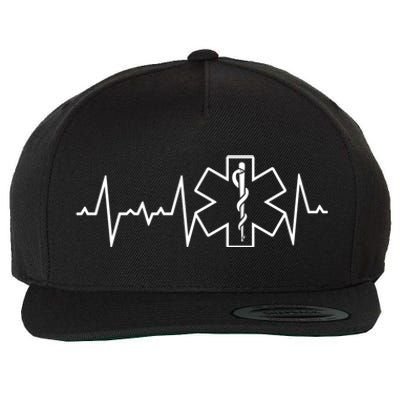 Ems Emt First Responder Heartbeat Hero Novelty Great Gift Wool Snapback Cap