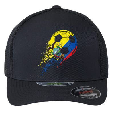 Ecuador Ecuadorian Flag Fan Pride Soccer Player Flexfit Unipanel Trucker Cap