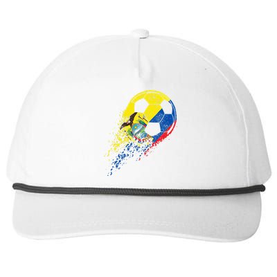 Ecuador Ecuadorian Flag Fan Pride Soccer Player Snapback Five-Panel Rope Hat