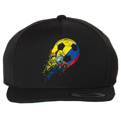 Ecuador Ecuadorian Flag Fan Pride Soccer Player Wool Snapback Cap