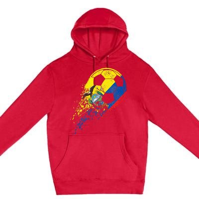 Ecuador Ecuadorian Flag Fan Pride Soccer Player Premium Pullover Hoodie