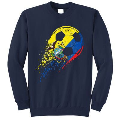 Ecuador Ecuadorian Flag Fan Pride Soccer Player Tall Sweatshirt