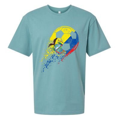 Ecuador Ecuadorian Flag Fan Pride Soccer Player Sueded Cloud Jersey T-Shirt