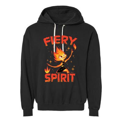 Elemental Ember Fiery Spirit Garment-Dyed Fleece Hoodie