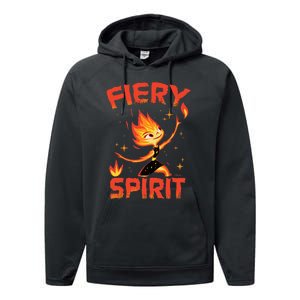 Elemental Ember Fiery Spirit Performance Fleece Hoodie