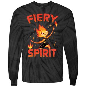 Elemental Ember Fiery Spirit Tie-Dye Long Sleeve Shirt