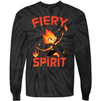 Elemental Ember Fiery Spirit Tie-Dye Long Sleeve Shirt