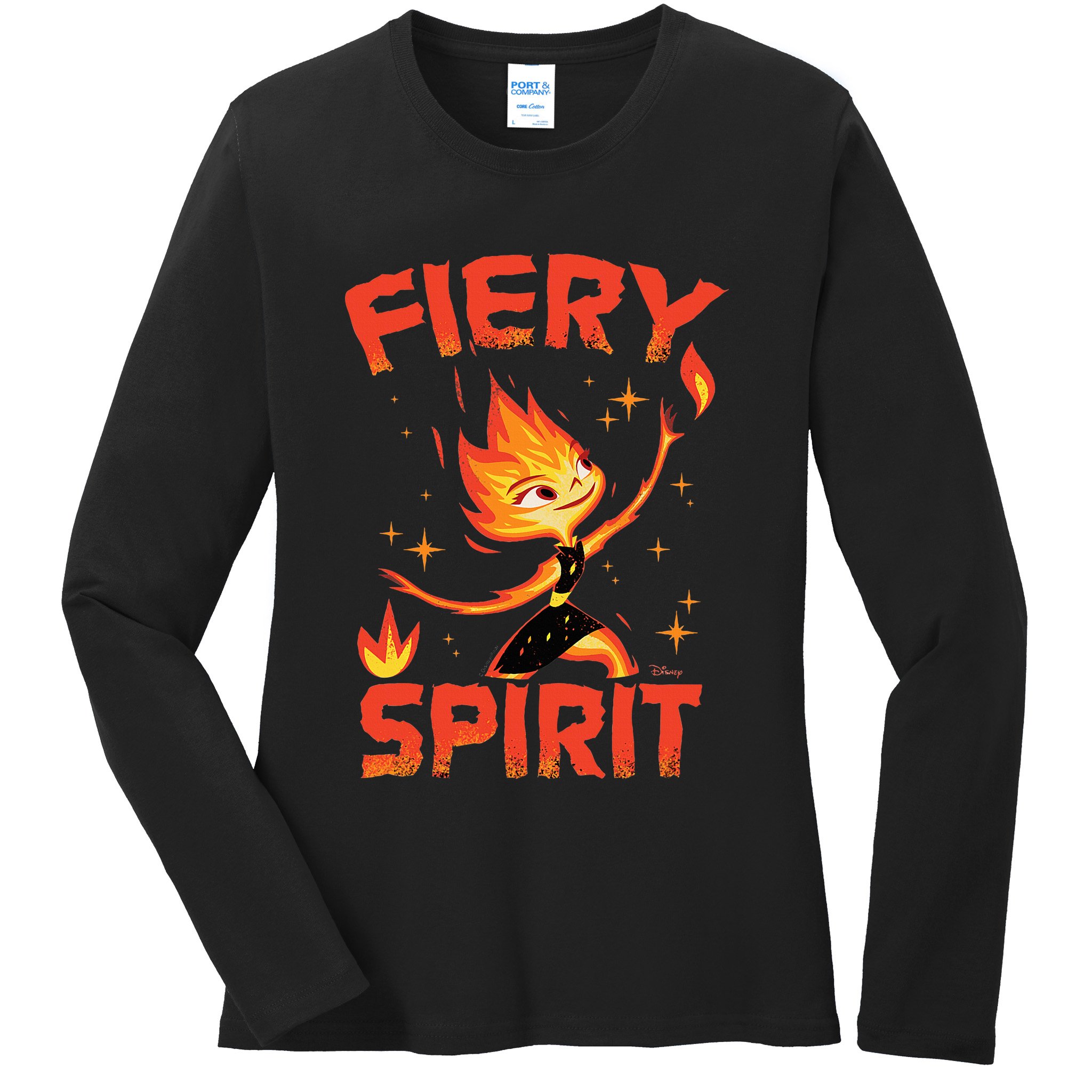 Elemental Ember Fiery Spirit Ladies Long Sleeve Shirt