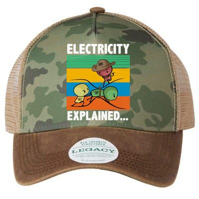 Electricity Explained Funny Legacy Tie Dye Trucker Hat