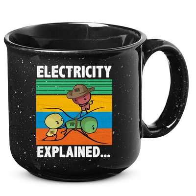 Electricity Explained Funny 15oz Campfire Ceramic Mug