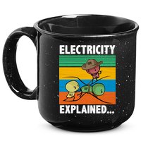 Electricity Explained Funny 15oz Campfire Ceramic Mug
