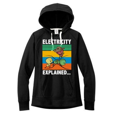 Electricity Explained Funny Women's Fleece Hoodie