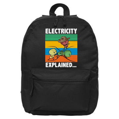 Electricity Explained Funny 16 in Basic Backpack