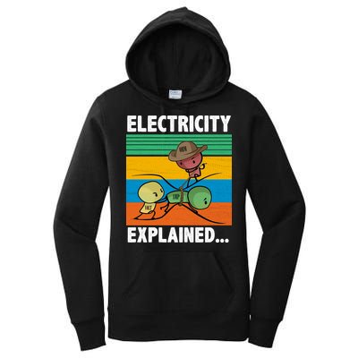 Electricity Explained Funny Women's Pullover Hoodie