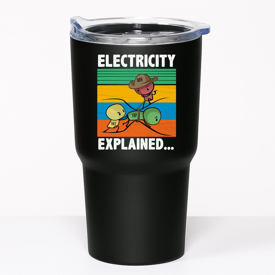 Electricity Explained Funny Tumbler