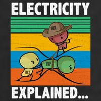 Electricity Explained Funny Golf Towel