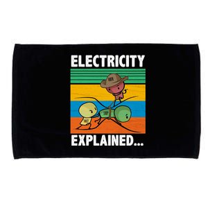 Electricity Explained Funny Microfiber Hand Towel