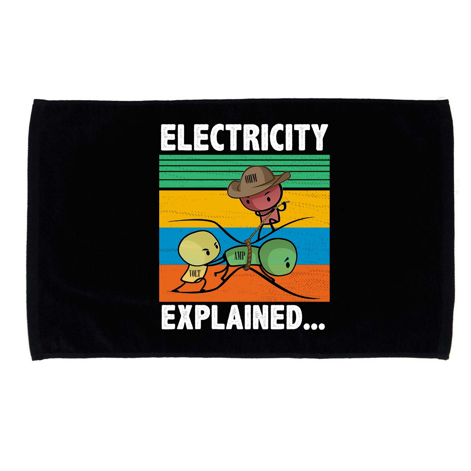 Electricity Explained Funny Microfiber Hand Towel