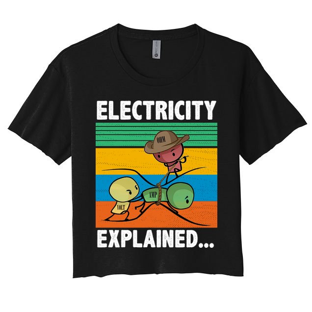 Electricity Explained Funny Crop Top