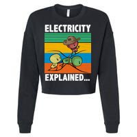Electricity Explained Funny Cropped Pullover Crew