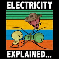 Electricity Explained Funny Cropped Pullover Crew