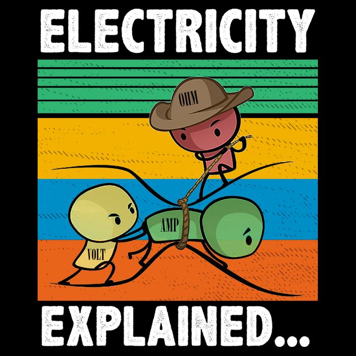 Electricity Explained Funny Cropped Pullover Crew