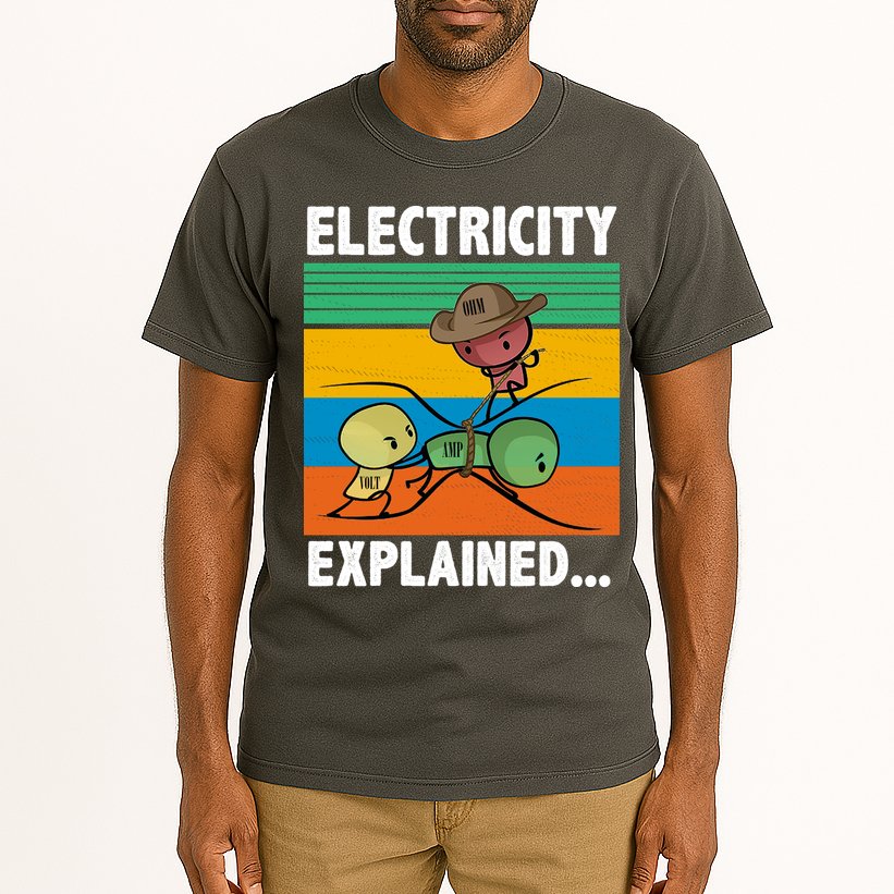 Electricity Explained Funny Tall T-Shirt