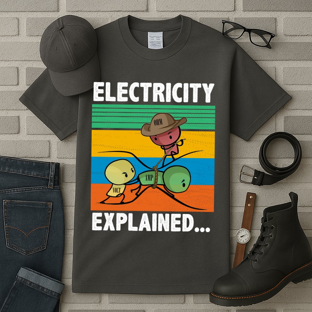 Electricity Explained Funny Tall T-Shirt