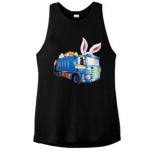 Easter Egg Garbage Truck Funny Gift Easter Bunny Basket Gift Ladies PosiCharge Tri-Blend Wicking Tank