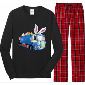 Easter Egg Garbage Truck Funny Gift Easter Bunny Basket Gift Long Sleeve Pajama Set