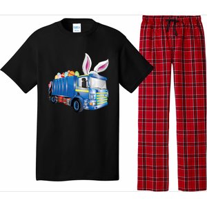 Easter Egg Garbage Truck Funny Gift Easter Bunny Basket Gift Pajama Set