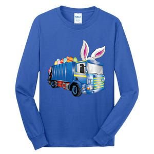 Easter Egg Garbage Truck Funny Gift Easter Bunny Basket Gift Tall Long Sleeve T-Shirt