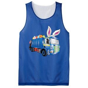 Easter Egg Garbage Truck Funny Gift Easter Bunny Basket Gift Mesh Reversible Basketball Jersey Tank