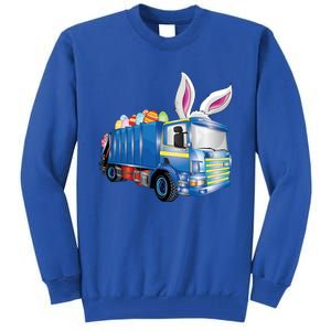 Easter Egg Garbage Truck Funny Gift Easter Bunny Basket Gift Tall Sweatshirt