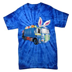 Easter Egg Garbage Truck Funny Gift Easter Bunny Basket Gift Tie-Dye T-Shirt