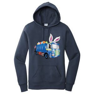 Easter Egg Garbage Truck Funny Gift Easter Bunny Basket Gift Women's Pullover Hoodie