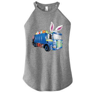 Easter Egg Garbage Truck Funny Gift Easter Bunny Basket Gift Women's Perfect Tri Rocker Tank